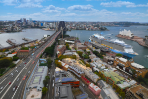 Sydney / The Rocks mit Harbour Bridge und Opera House