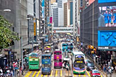 Des Voeux Road Central / Hong Kong / Volksrepublik China