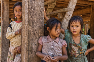 Dorf der Khmu und Schwarzen Thai bei Muong Ngoi Neua