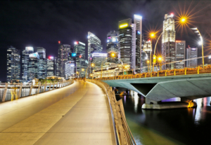 Esplanade Bridge mit Central Business District
