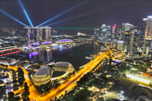 Marina Bay mit Downtown